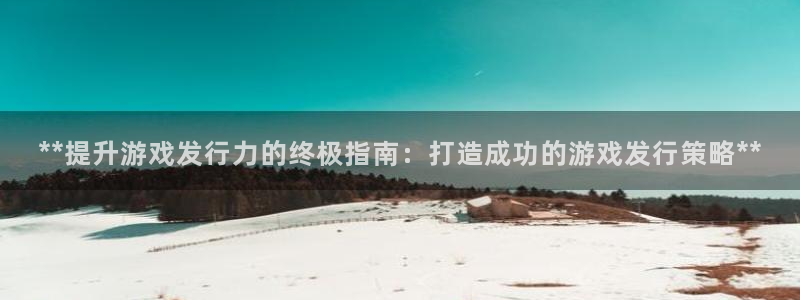 天辰会员开户：**提升游戏发行力的终极指南：打造成功的游戏发行策略**